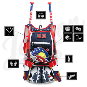 Heavy Duty <b>Baseball</b> Equipment Bag Spacious Kit Bag with Shoe Compartment & <b>Bat</b> Holder Large Storage Kit Bag for <b>Bats</b>, Gloves - Product Image 4