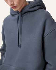 Sweat-shirt à capuche oversize pour homme, couleur unie, en molleton de coton respirant, tricoté, coupe classique, avec poches, idéal pour l'automne - Product Image 6
