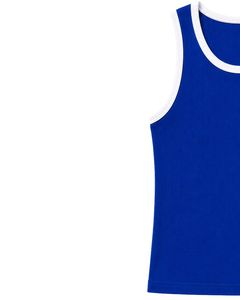 Manufacturer Custom <b>Royal</b> <b>Blue</b> Ribbed Cotton Men Tank <b>Top</b> Sleeveless Casual Slim Fit Summer Gym <b>Vest</b> Contrast Trim Custom Wear - Product Image 4