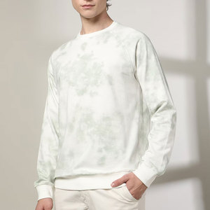 เสื้อสเวตเชิ้ตผู้ชายสไตล์มินิมอล แนวสตรีทแวร์ แขนจั๊มพ์ คอวี ลำลอง - Product Image 1