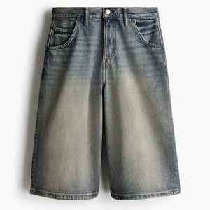 Pantalones Cortos Vaqueros Rectos de Verano de Alta Calidad Estilo Vintage con Bordado Personalizado, Bolsillos de Mezclilla Oscura, Ropa Urbana para Hombre - Product Image 3