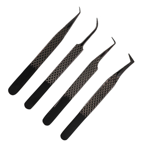 Precision Stainless Steel <b>Eyelash</b> Tweezers Smooth Tip Black <b>Beauty</b> <b>Tool</b> for Lash Extension and Brow Shaping lash technician <b>tool</b> - Product Image 4