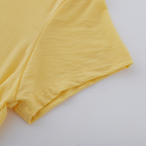 เสื้อยืดคอกลมแขนสามส่วนระบายอากาศลำลองสำหรับผู้หญิง - Product Image 3