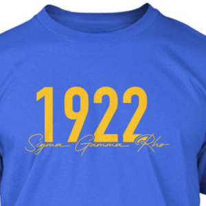 T-shirt vintage inspiré de la sororité Sigma Gamma Rho 1922 pour femmes, avec logo personnalisé, manches courtes, motif graphique classique de l'année de fondation de la sororité - Product Image 2