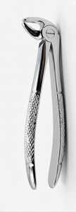Forceps d'extraction dentaire pédiatrique, petite taille, bec large et texturé, pour molaires inférieures - Product Image 2