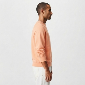 Nouveau sweat-shirt streetwear uni à col rond, style pull, avec poignets et ourlet côtelés, pour homme, marque privée. - Product Image 2