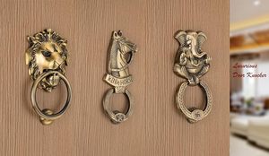 Handcrafted Vintage Brass Lion Head Door Knocker Heavy Duty Decorative Front Door Ring Knocker <b>Rustic</b> Antique Entryway Hardware - Product Image 6