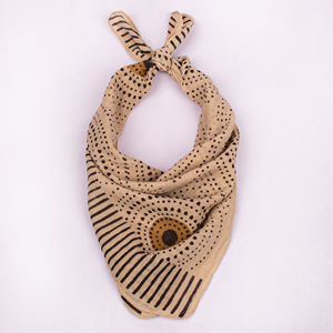 Bandana carré unisexe en coton Bagaru, imprimé à la main, respirant, écologique, doux pour le dos, le cou et la tête, vente en gros - Product Image 1