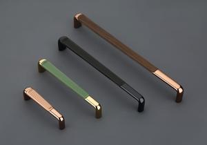 Modern Luxury Angular Cabinet Handles Geometric Alloy <b>Drawer</b> <b>Pulls</b> Dual Tone Wardrobe Cupboard Door Furniture Hardware Cabinet - Product Image 2