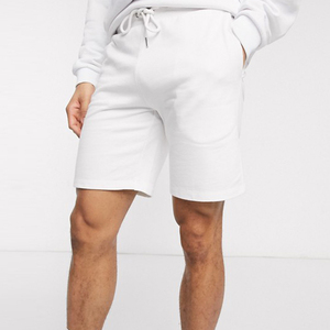 Pantalones Cortos Bermuda de Algodón Blanco para Hombre, Cintura Media, Elásticos, Casuales, de Color Sólido, Transpirables, Estilo Tejido - Product Image 4