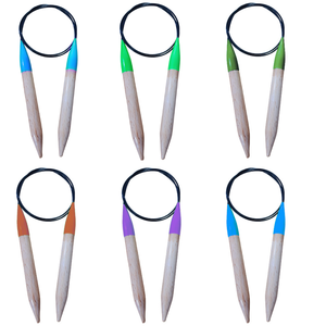 Aguja de tejer circular de 29 pulgadas para hilo voluminoso logotipo personalizado juego de regalo con cable de nailon strikkepinde - Product Image 4