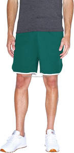 OEM Manufacturer Men's Quick Dry Breathable Eco-Friendly Gym Shorts Customized Logo <b>Drawstring</b> Closure Color Block Design Waist - Product Image 2