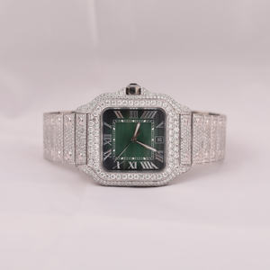 Reloj de Diamantes Moissanite de Alta Calidad al por Mayor, Reloj de Lujo con Incrustaciones de Diamantes para Hombre, para Oficina, Fiestas y Eventos Especiales - Product Image 1