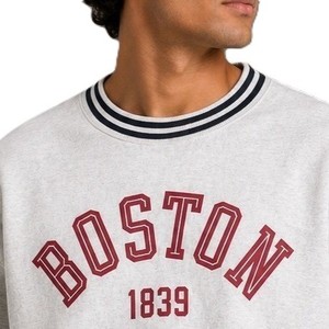Sweat-shirt à col rond classique avec logo University 1839, épaules tombantes, en molleton de coton de haute qualité, unisexe - Product Image 2