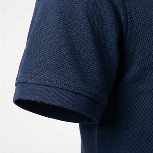 Men's Navy <b>Blue</b> Short Sleeve <b>Polo</b> <b>Shirt</b> 100% Cotton Pique Breathable Regular Fit Solid Knitted Casual Design - Product Image 6