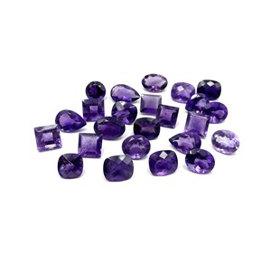 Natural African Amethyst Mixed Cut Shape Loose Gemstone Mixed Sizes, Purple Semi-Precious Stone for Jewelry Making - Product Image 3
