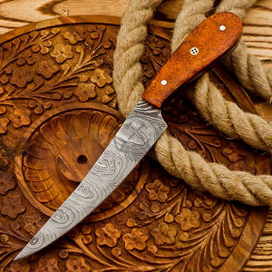 Custom Handmade Damascus Steel Chef Fillet <b>Knife</b> | 8" Ambidextrous Wood Handle Multi-Purpose Fishing <b>Kitchen</b> <b>Knife</b> Best Gift for - Product Image 1