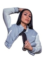 เสื้อโค้ทกันหนาวแจ็คเก็ตเลตเทอร์แมนสำหรับผู้หญิงเสื้อคลุมผ้าฝ้ายขนแกะไซส์ใหญ่พิเศษออกแบบโลโก้ได้ตามต้องการดีไซน์ใหม่ - Product Image 2