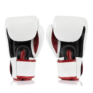 ผลิตอุปกรณ์ต่อสู้ 100% คุณภาพพรีเมียม หนังแท้ ถุงมือชกมวย Fairtex สีขาวแบบสั่งทำพิเศษ ถุงมือชกมวย Fairtex แบบติดเวลโคร - Product Image 3