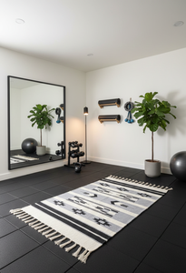 Tapis de sol/tapis rectangulaire moderne en coton fantaisie tissé à la main, motif floral, 950 GSM, lavable, pelucheux, réversible, trois tons de couleur, pour la maison, vente en gros - Product Image 2