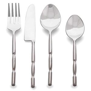 Ensemble de couverts en argent style bambou à manche court, parfait pour les cafés, la présentation de desserts et l'usage domestique, fabriqué à la main en Inde - Product Image 4