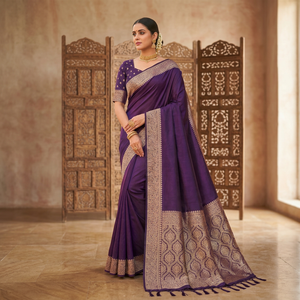 Derniers modèles de sari en soie pour femmes, pour toutes les occasions, vêtements de mariage, robes indiennes disponibles à prix de gros - Product Image 1