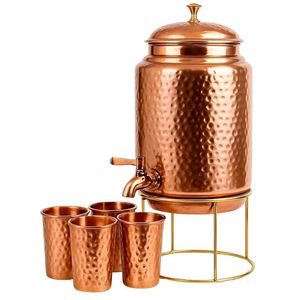 Ensemble de tasses en cuivre massif martelé faites à la main, verrerie de luxe vintage pour la cuisine, le restaurant, fournisseur en gros - Product Image 4