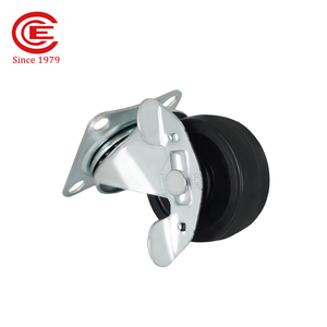 Roulettes pivotantes en PP de 2,5 pouces avec frein et fixation par plaque, roulettes verrouillables pour meubles, chariots et présentoirs - Product Image 5