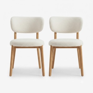 Solid Wood <b>Dining</b> <b>Chairs</b> <b>Set</b> <b>of</b> <b>2</b>, Mid-Century Modern Kitchen <b>Chairs</b> with Upholstered Seat & Wooden Frame for <b>Dining</b> Room - Product Image 1