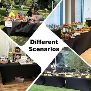 Lot de 2 nappes extensibles en spandex, nappes de qualité supérieure pour un ajustement parfait - Product Image 2