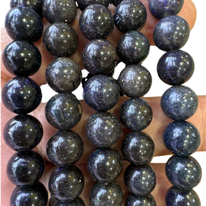 Hyperstène noir naturel, taille ovale, environ 8-10 mm, pierre précieuse polie, pour la fabrication de bijoux DIY, de Aamna Gems - Product Image 3