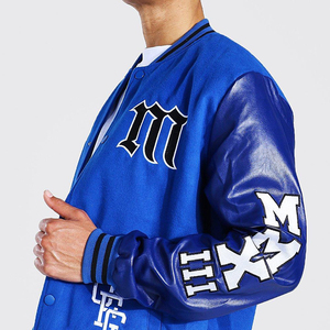 Formal Varsity <b>Jacket</b> Front Logo Breathable Windproof Stand Collar Polyester/Cotton Reflective Customizable Colors Designs <b>Men's</b> - Product Image 6