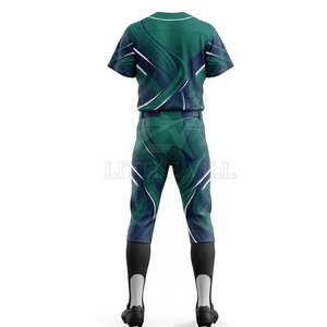 Elegante Conjunto de Uniforme de Béisbol Transpirable de Poliéster, Jersey Personalizado con Pantalones a Juego, Patrón Impreso por Sublimación Dinámica - Product Image 6