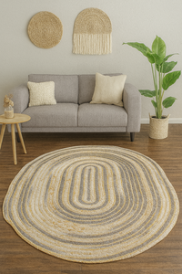 Wholesale Custom Size Handmade Braided Organic Jute Eco-Friendly Bohemian Geometric Pattern Area <b>Rug</b> OEM <b>Natural</b> <b>Fiber</b> Floor <b>Rug</b> - Product Image 6