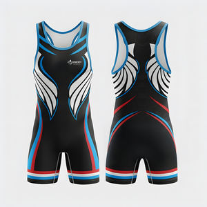 Combinaison de lutte pour homme 100% polyester de haute qualité, uniforme de lutte personnalisé en gros, combinaison de lutte pour homme - Product Image 6