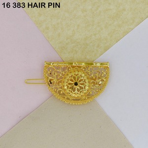 Pasador de Pelo Decorativo Chapado en Oro Árabe para Mujer, Joyería para el Cabello al por Mayor, Accesorios de Moda Árabe para el Cabello al por Mayor B2B - Product Image 1