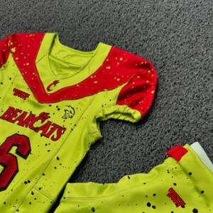 Uniformes de football américain personnalisés respirants à manches courtes imprimés NCAAA Sublimation 100% polyester Séchage rapide Anti-bactérien - Product Image 6