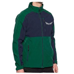 Veste en polaire pour homme, couleur bleu marine, col montant, fermeture éclair, coupe décontractée, coupe régulière, coupe-vent, automne - Product Image 2