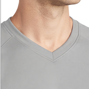 Men's <b>Drop</b> Shoulder Mesh Lacrosse Jersey Men V-Neck Short Sleeve Sport Lacrosse Shirt Wholesale Mesh Lacrosse Team Jerseys - Product Image 4