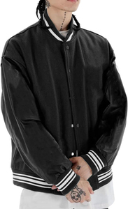 Blouson Bomber Noir Uni Personnalisable pour Homme en Tissu Denim Respirant – Vente en Gros, Pas Cher, Hiver, Streetwear, Fitness – Fabricant - Product Image 5