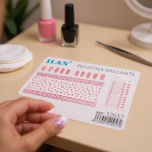 Adesivi Brillanti ILAN con Strass Rosa per Decorazioni Unghie - Product Image 2