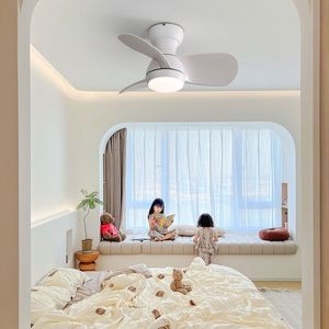 Ventilatore da soffitto da interno reversibile da 23 pollici con motore DC, 3 pale in ABS, luce LED dimmerabile a 3 colori, telecomando, bianco, luce LED da 18W - Product Image 5