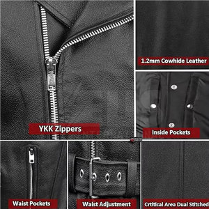 Chaleco de Cuero Genuino para Hombre 2026, Chaleco de Cuero de Moda para Invierno en Venta, Nuevo Chaleco de Cuero - Product Image 6