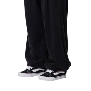 Pantalon en molleton extra large pour homme, coupe large, taille à cordon, ourlet ouvert, style streetwear uni, fournisseurs d'usines de vêtements OEM - Product Image 6