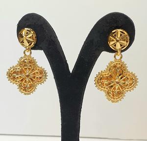 Juego de Joyería para Mujer Chapado en Oro de 24K de Dubái, con Collar, Aretes y Anillo, para Boda o Compromiso, Joyería Clásica de Moda - Product Image 3