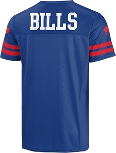 Maillot de football Lions bleu à col en V, manches courtes, avec logo et rayures blanches, 100 % polyester, séchage rapide, broderie machine, durable - Product Image 5