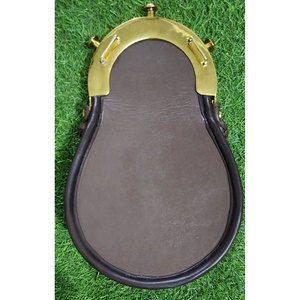 Accessoires de costume écossais traditionnels les plus vendus : cantle en laiton et pochette en cuir végétalien marron pour kilt et sporran - Product Image 5