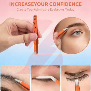 Pinzas para Cejas de Acero Inoxidable Duraderas con Logotipo Personalizado, Buen Proveedor, Nuevas y Modernas, Fáciles de Agarrar, Pinzas de Belleza para Mujer - Product Image 6