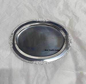 Nouveauté : Plateau de service moderne et écologique en acier inoxydable pour chocolats et desserts, compatible lave-vaisselle, grande taille, fabriqué en Inde - Product Image 3