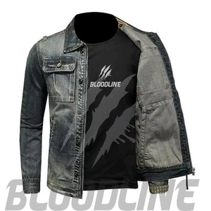 BLOODLINE Women's Denim <b>Trucker</b> <b>Jacket</b> Full Sleeve Button Collar Single Button Closure Washed Solid Black Winter Breathable - Product Image 1